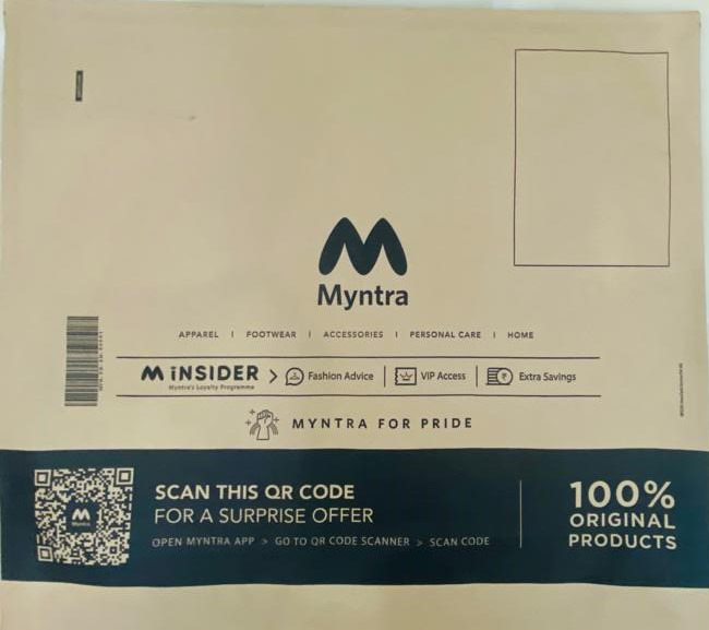 Myntra Branded Paper Pouches Size D ( 23 X 19.9)